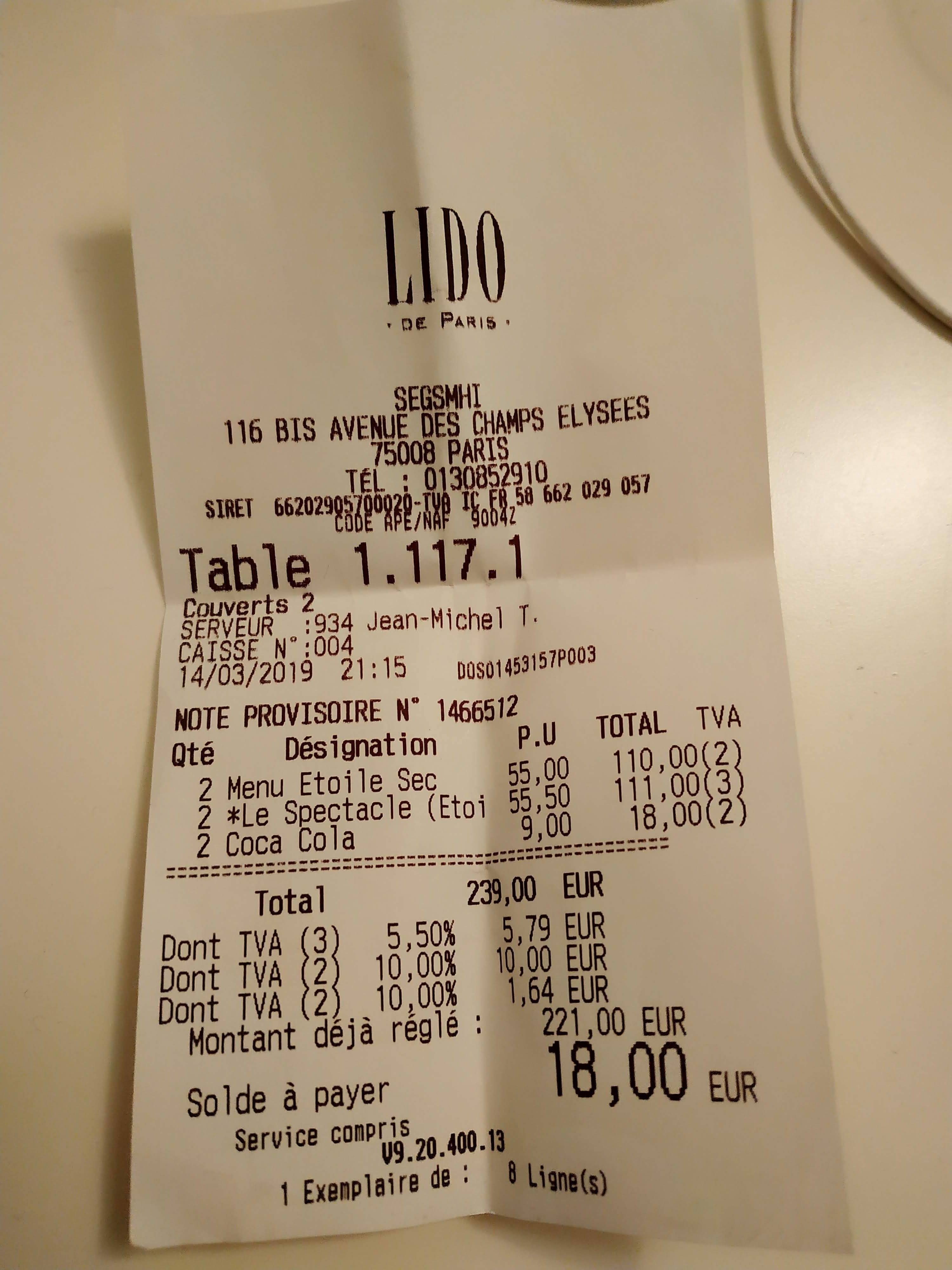 Photo n° 1 de l'avis de Denys.A fait le 14/03/2019 à 22:35