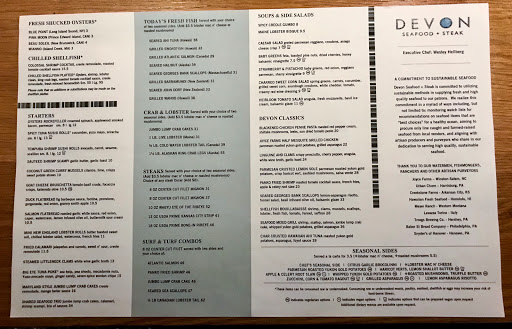 Seafood Restaurant «Devon Seafood + Steak», reviews and photos, 27 W Chocolate Ave, Hershey, PA 17033, USA