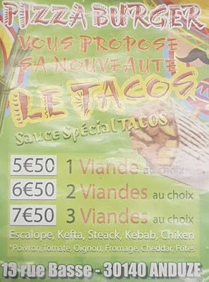 PIZZA BURGER à Anduze