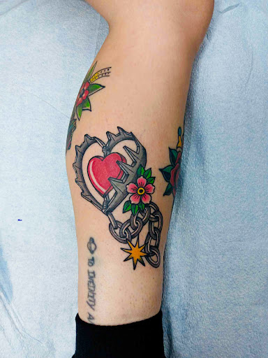 Explore leg tattoos ideas for men, creative tattoo ideas in El Paso, available at American Tattoo Society of Ft Bliss