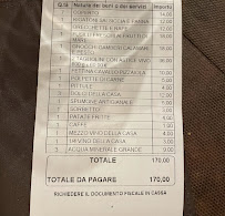 Menu / carte de Osteria Da Cosimino e Figli à Lecce