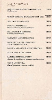 Carte du Ristorante Pizzeria ‘Il Giardino’ à Ischia