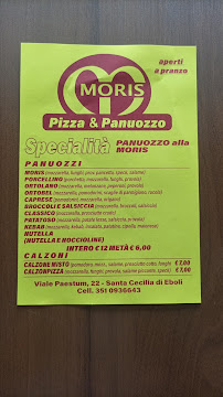 Menu / carte de MORIS PIZZA E PANUOZZO SANTA CECILIA DI EBOLI à Santa Cecilia