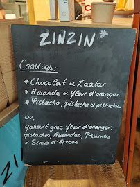 Menu / carte de Zinzin à Paris
