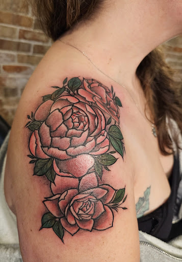 Explore red tattoo ideas, creative tattoo ideas in Fort Dodge, available at Crave Tattoo
