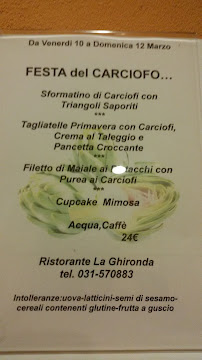 La Ghironda à Como carte