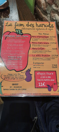 La Faim des Haricots/TOULOUSE CENTRE à Toulouse menu