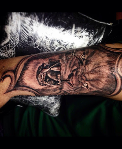 Explore hunting tattoos ideas, creative tattoo ideas in Chelsea, available at Calaveras tattoo studio