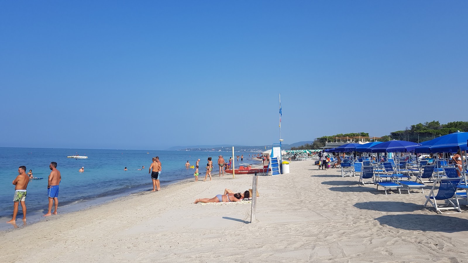 Foto van Spiaggia Pietrabianca met helder fijn zand oppervlakte