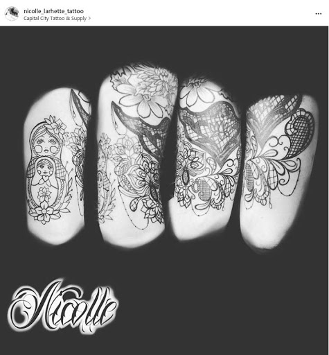 Explore breast cancer survivor tattoo ideas, creative tattoo ideas in Concord, available at Capital City Tattoo LLC