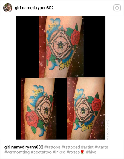 Explore bluey tattoo ideas, creative tattoo ideas in Stowe, available at World Famous Monkey House Customs