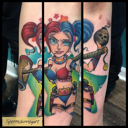 Find tattoo ideas for leg for your next unique tattoo in Annapolis at Lucky Bird Tattoo