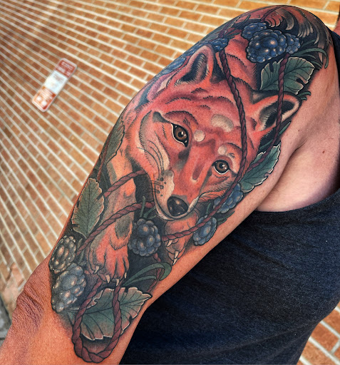 Explore clock sleeve tattoo ideas, creative tattoo ideas in Prescott, available at BlackGold Tattoo