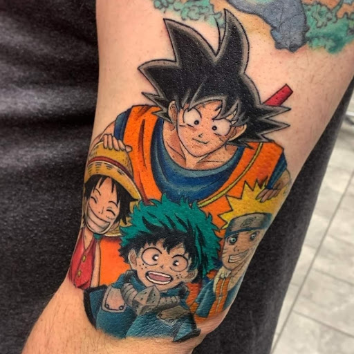 Explore upper leg tattoo ideas, creative tattoo ideas in Palmyra, available at Muse Tattoo & Body Piercing