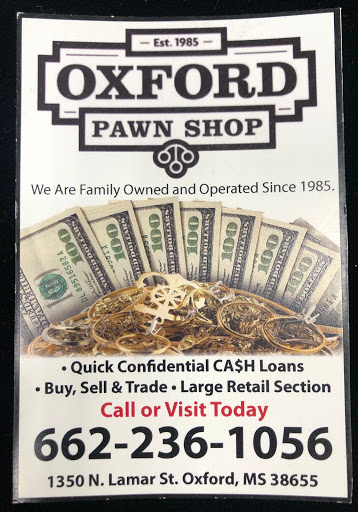 Gun Shop «Oxford Pawn Shop», reviews and photos, 1350 N Lamar Blvd #1, Oxford, MS 38655, USA