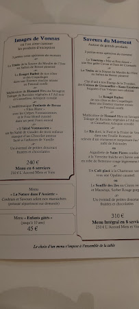 Georges Blanc à Vonnas menu