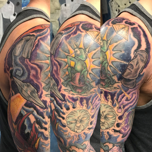 Explore tattoo ideas for shoulder, creative tattoo ideas in Aurora, available at Ronin Tattoo Studio INC