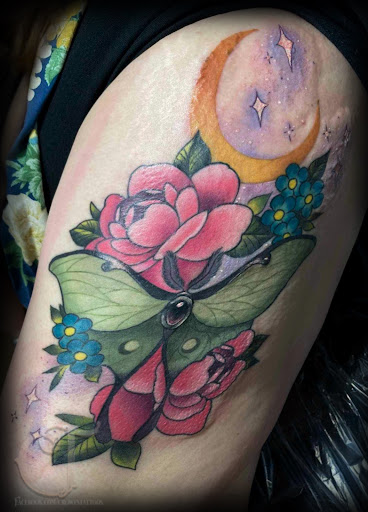 Explore name cover up tattoo ideas for men, creative tattoo ideas in Houlton, available at Crowes Tattoos