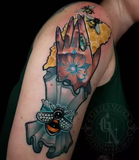 Explore persona 3 tattoo ideas, creative tattoo ideas in Albuquerque, available at Golden Needle Tattoo Studio