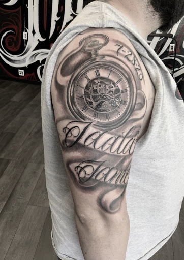 Explore mens leg sleeve tattoo ideas, creative tattoo ideas in Silver City, available at Independent Ink Tattoo