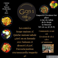 Menu / carte de Gan's La Maison Du Bowl à Aix-en-Provence