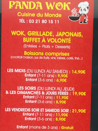 Panda Wok à Saint-Martin-Boulogne menu