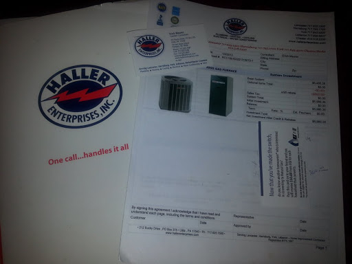 Air Conditioning Repair Service «Haller Enterprises - Lebanon/Palmyra Branch», reviews and photos, 33 E Main St, Palmyra, PA 17078, USA