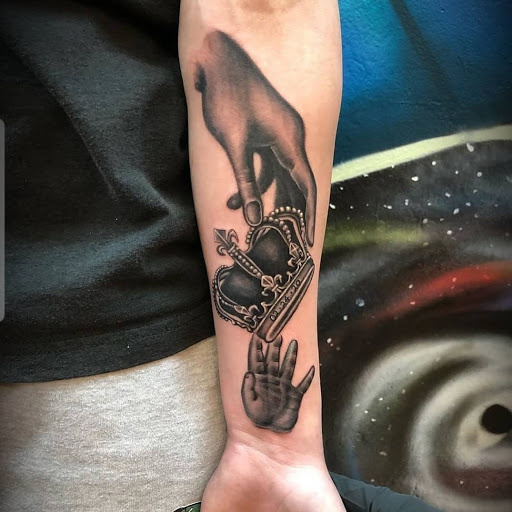 Explore red and black tattoo ideas, creative tattoo ideas in Rehoboth Beach, available at Tattoo Galaxy (Rehoboth Beach) Piercing & Custom tattoos