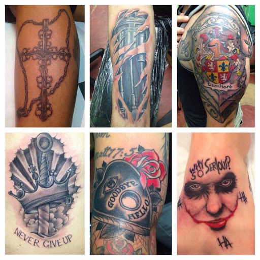 Explore shoulder tattoo ideas, creative tattoo ideas in Fort Lauderdale, available at Rock-A-Billy Tattoo & Piercing Studio