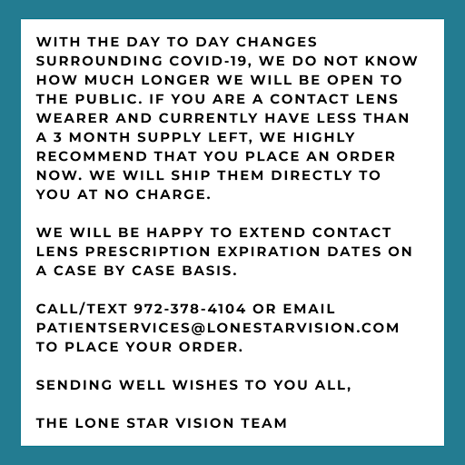 Eye Care Center «Lone Star Vision», reviews and photos, 5425 W Spring Creek Pkwy #145, Plano, TX 75024, USA