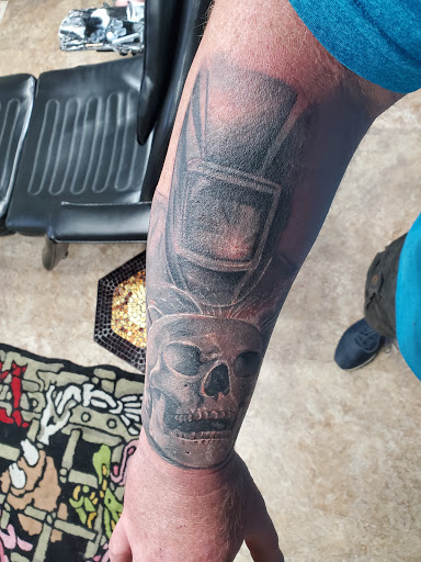 Explore eiffel tower tattoo ideas, creative tattoo ideas in Springfield, available at Dark Ship Tattoo inc