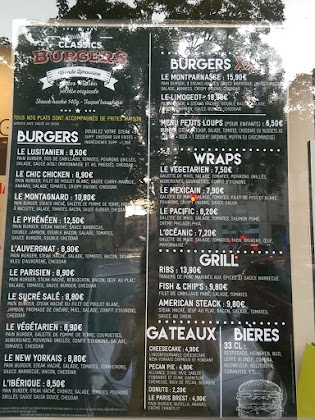 menu du Restaurant de hamburgers Classics Pizzas & Burgers Limoges à Limoges