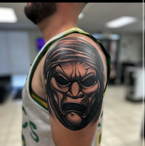 Explore tattoo on thigh ideas, creative tattoo ideas in Hesperia, available at Inceptive Art Studio