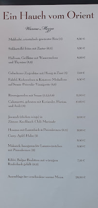 Menu du Hala à Hamburg