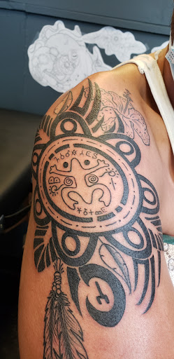 Explore girly tattoo sleeve ideas, creative tattoo ideas in Goose Creek, available at Blu Gorilla Goose Creek