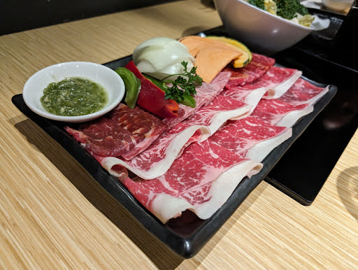 Halves Boiling Pot Grill Japanese Hotpot Shabu Yakiniku BBQ image