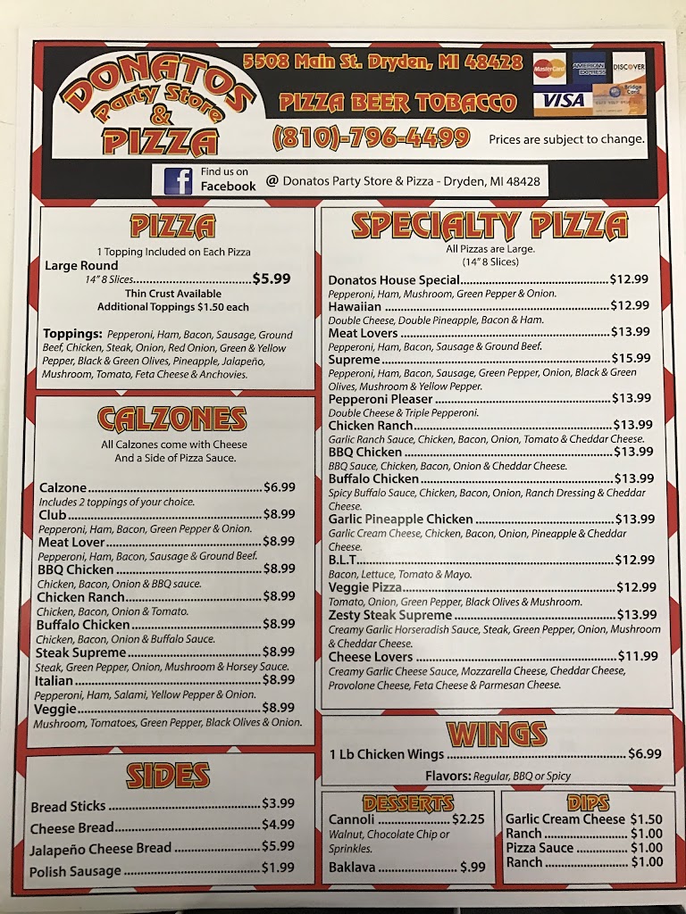 Donatos Party Store & Pizza 48428