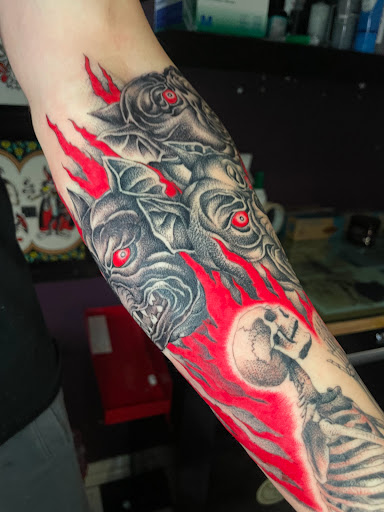 Explore grandpa tattoos ideas, creative tattoo ideas in Georgetown, available at Iron Rite Tattoo South