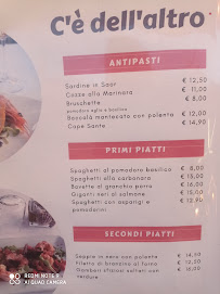 Menu du Ristorante alla Conchiglia à Venice