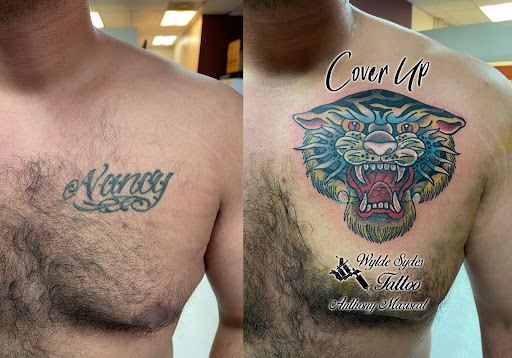 Explore black king tattoo ideas, creative tattoo ideas in San Diego, available at Wylde Sydes Tattoo & Body Piercing