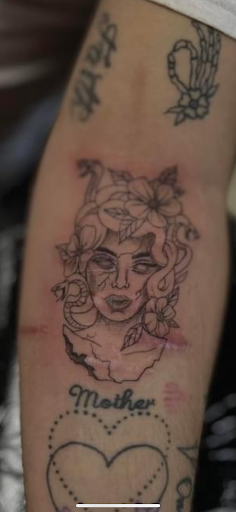 Explore cake tattoo ideas, creative tattoo ideas in Demotte, available at Revelations Tattoo Parlor
