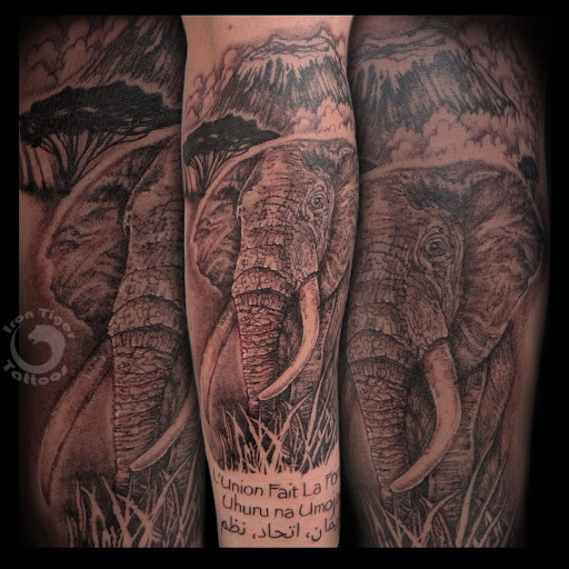 Explore gay couple tattoo ideas, creative tattoo ideas in Mount Pleasant, available at Bryan Briggs Iron Tiger Tattoos