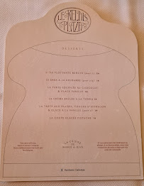 Restaurant Le Relais Plaza à Paris - menu / carte