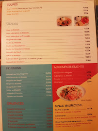 L’île Maurice à Grenoble menu