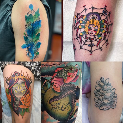 Explore ring tattoo ideas for couples, creative tattoo ideas in Anniston, available at Classic 13 Tattoo