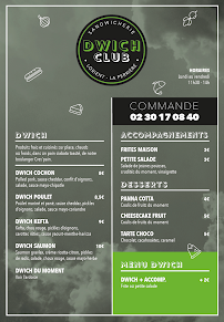 Menu / carte de Dwich Club à Lorient