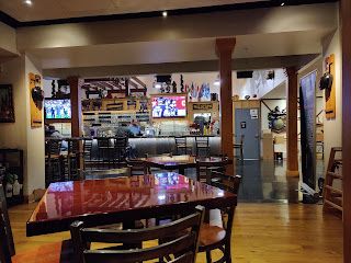 Brewing tanks in a taproom
