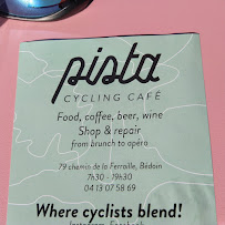Pista Cycling Café à Bédoin menu