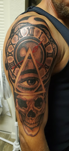 Explore angel neck tattoo ideas, creative tattoo ideas in Inverness, available at The Perfect Spot Tattoos