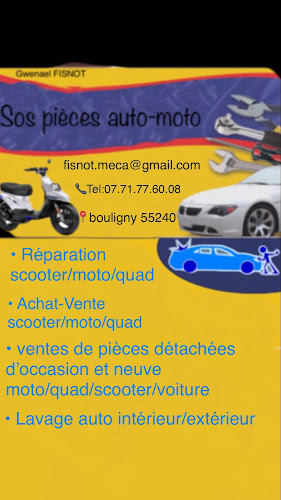 Magasin de pièces et d'accessoires pour motos Sos pièces auto-moto Bouligny